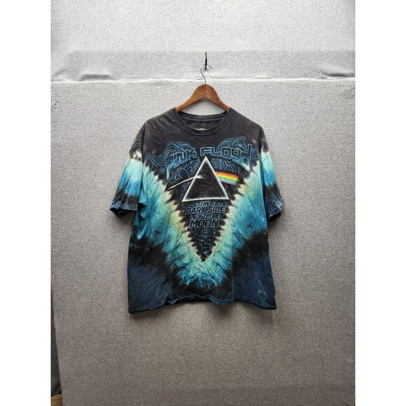 Pink Floyd Dark Side Of The Moon Tie-Dye Graphic T-Shirt XL Liquid Blue Cotton - Picture 1 of 4